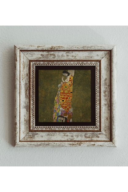 Gustav Klimt Çerçeveli Taş Tablo , Çerçeveli Taş Duvar Dekoru 20 cm
