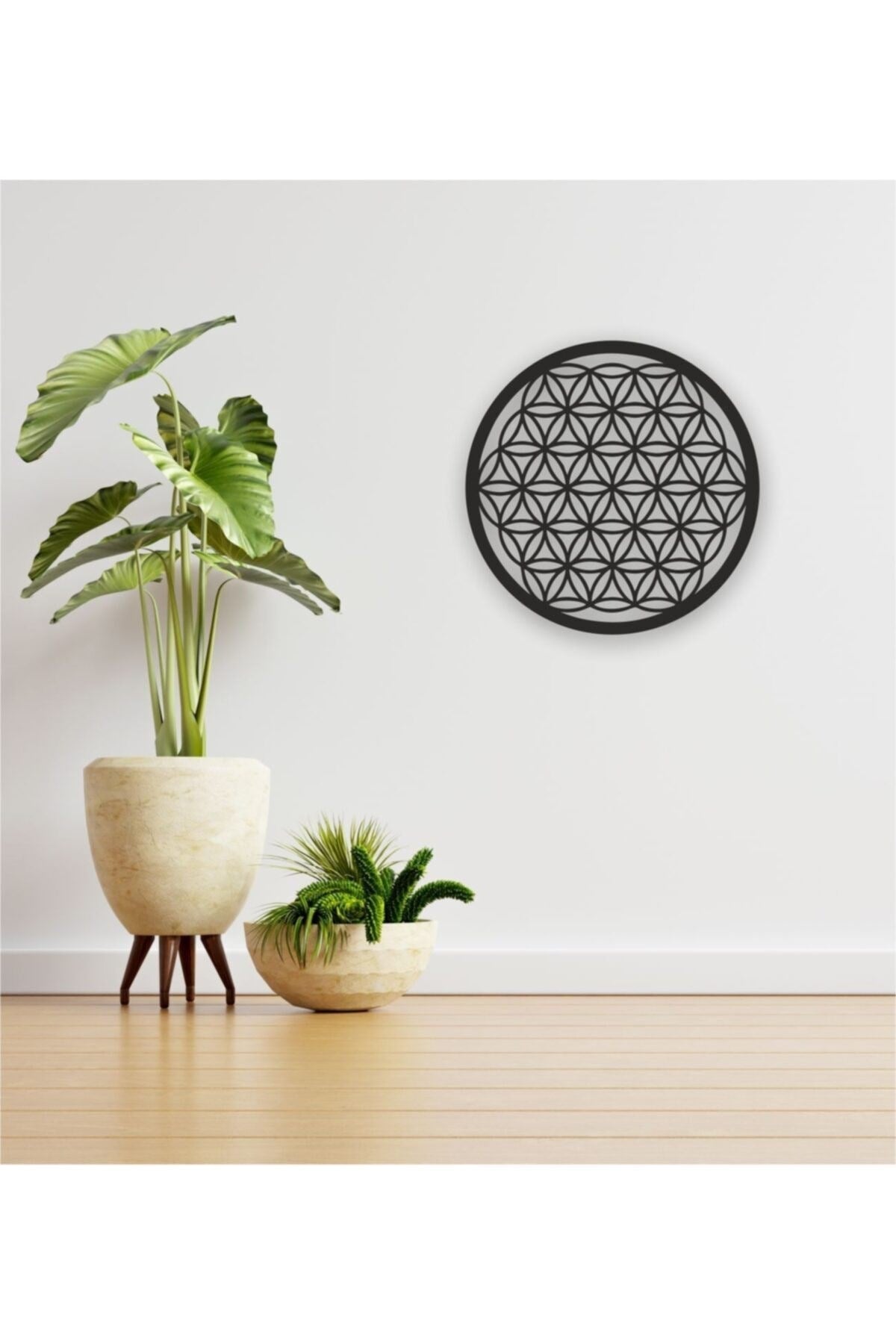 Kutsal Geometri Ahşap Tablo 45 x 45