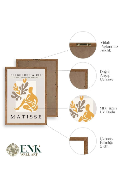 Modern Ahşap Çerçeveli Tablo 30 x 42