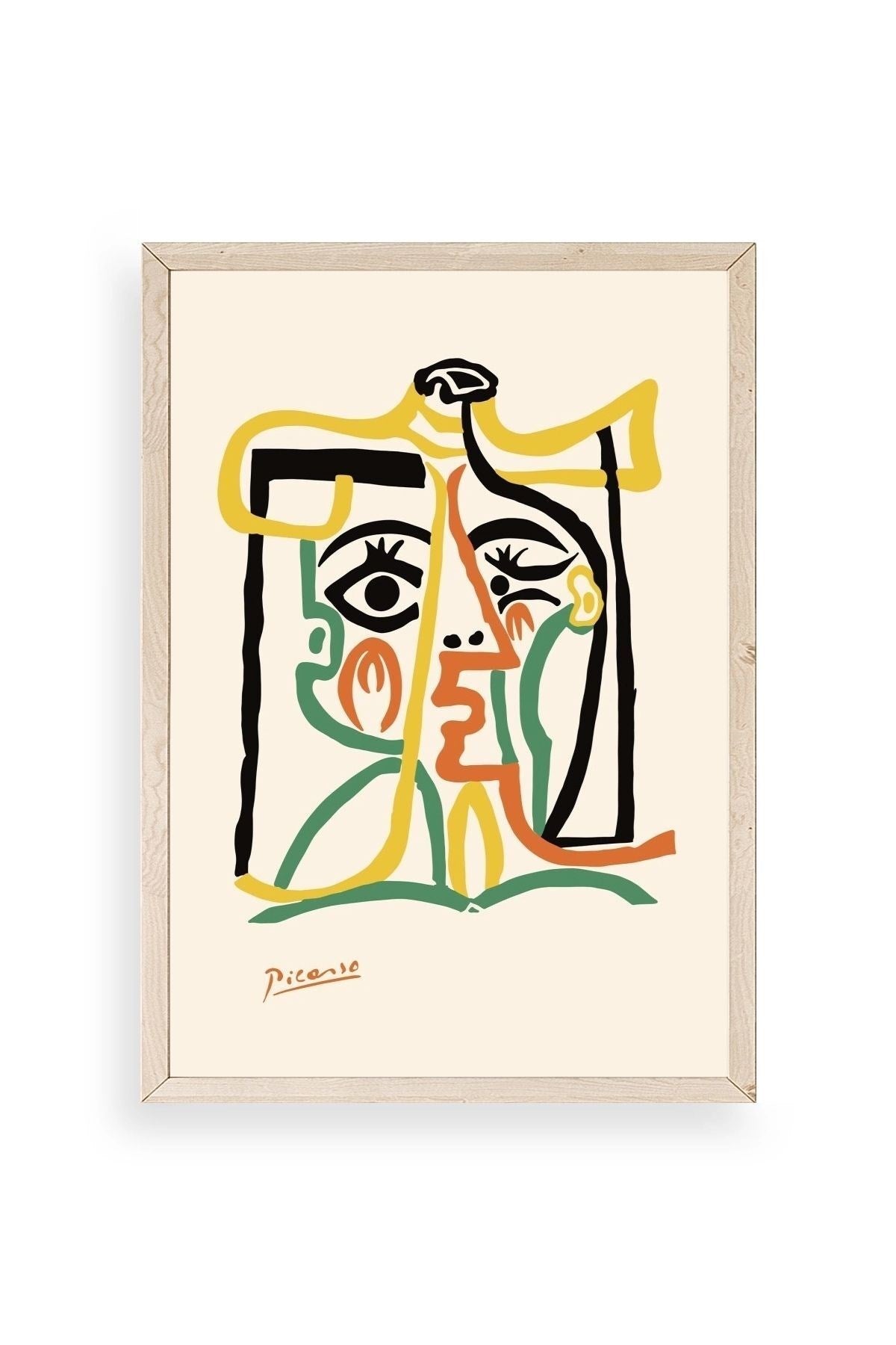 Tete de Femme Ahşap Çerçeveli Tablo 23 x 30