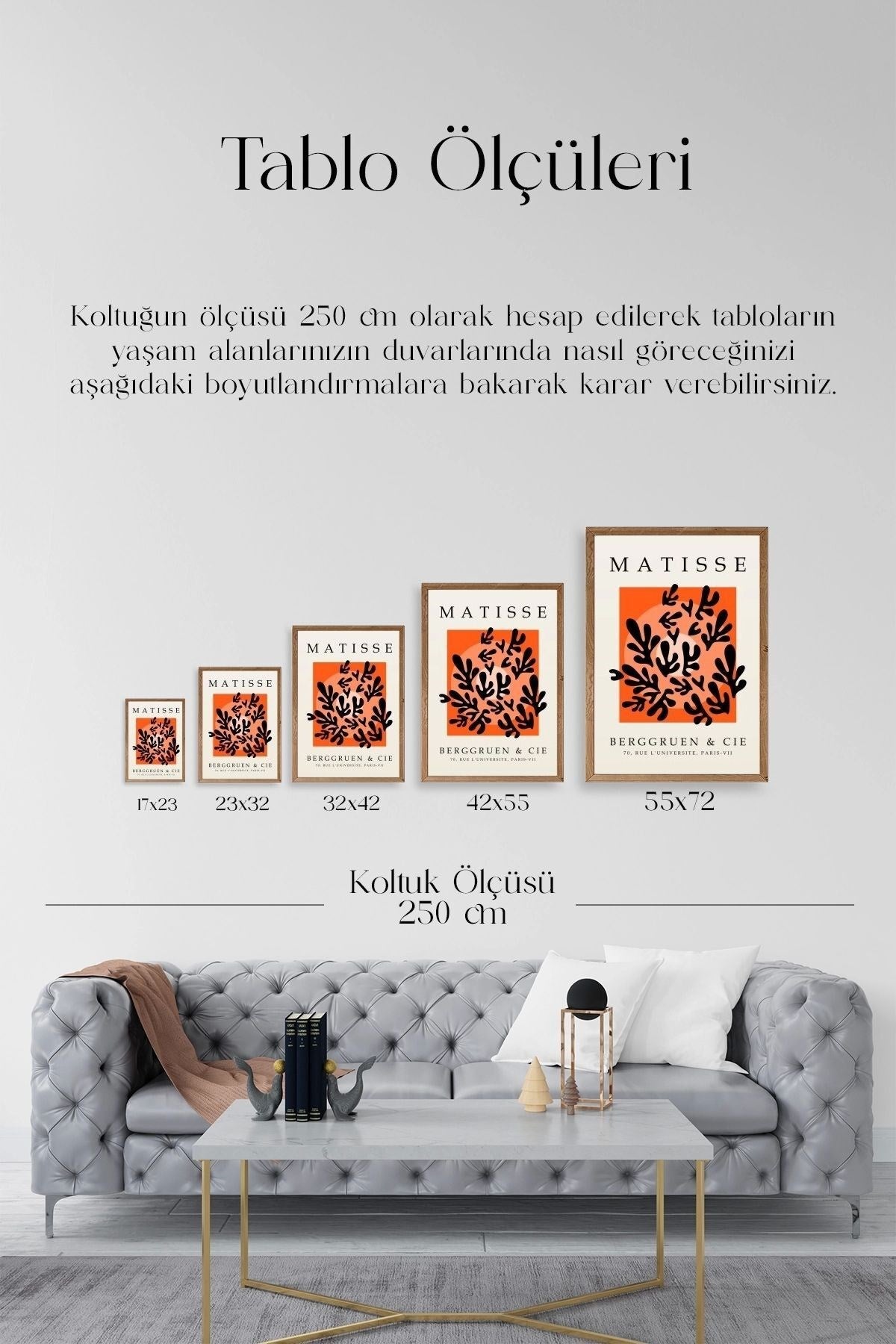 Yapraklar Ahşap Çerçeveli Tablo 50 x 70
