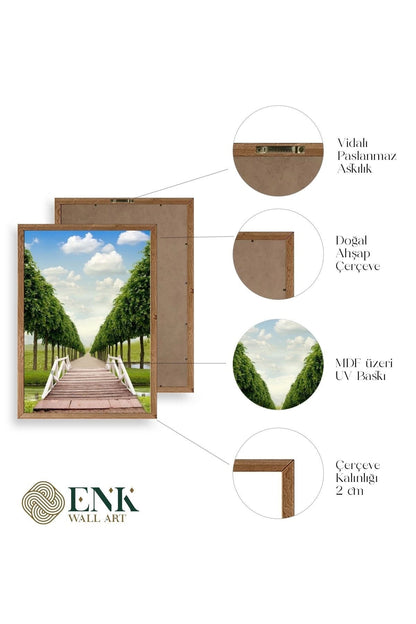 Manzara Ahşap Çerçeveli Tablo 50 x 70