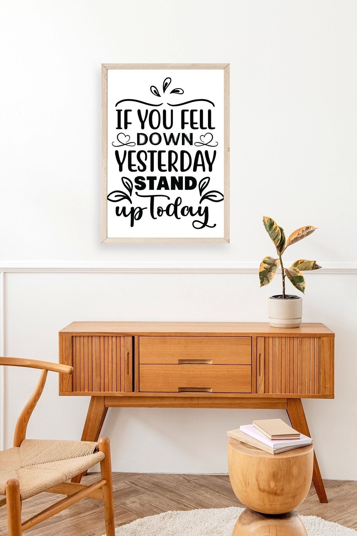 Motto Ahşap Çerçeveli Tablo 30 x 42