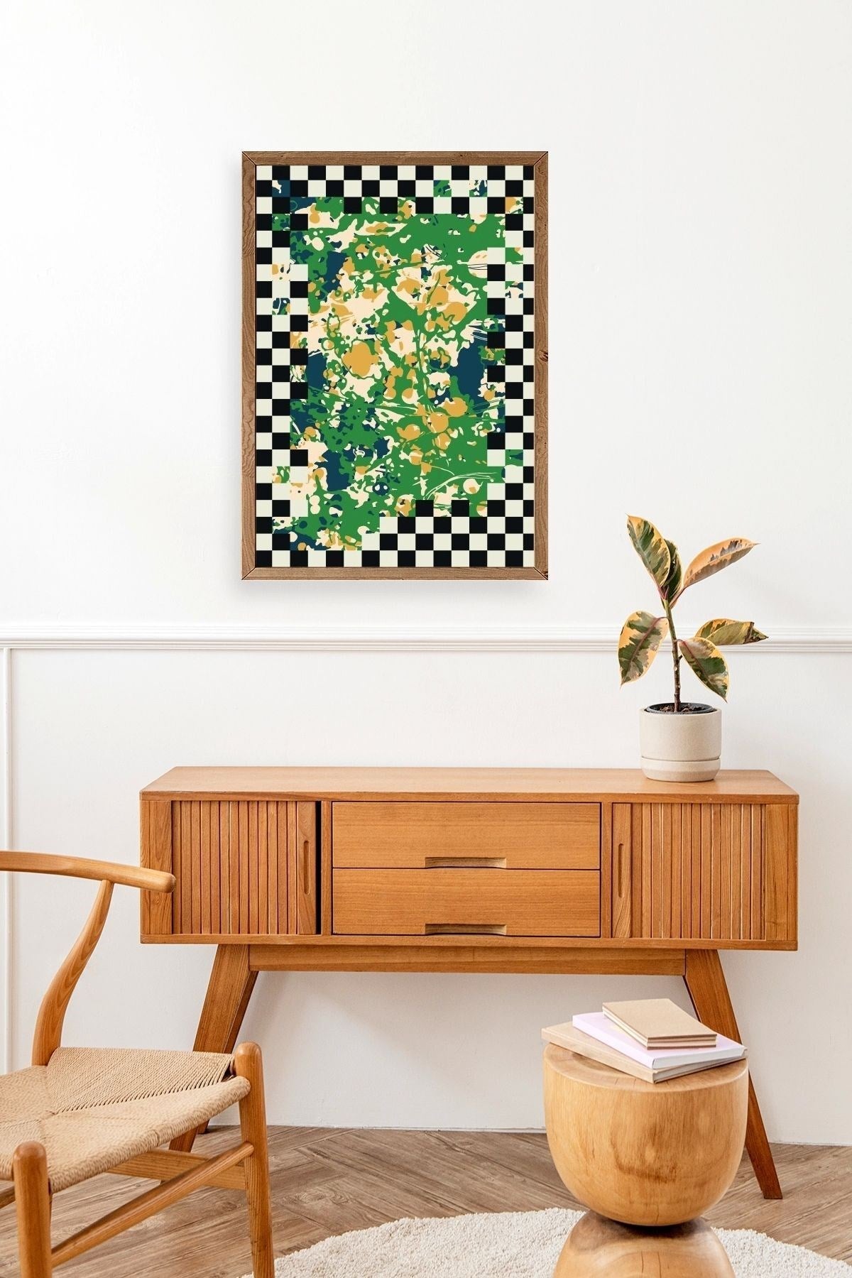 Desen Ahşap Çerçeveli Tablo 17 x 23