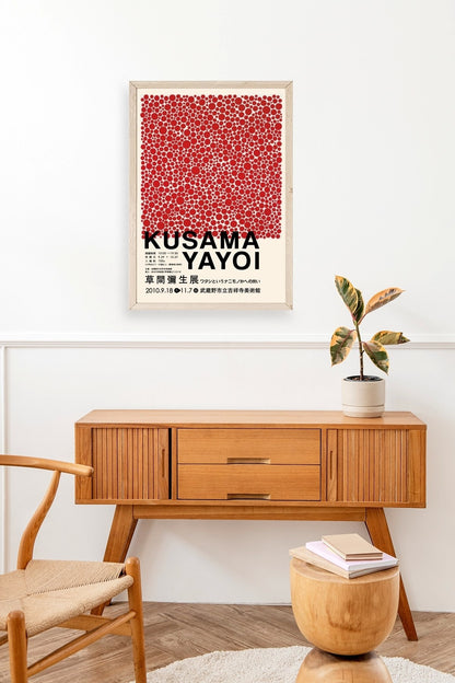 Yayoi Kusama Ahşap Çerçeveli Tablo 50 x 70