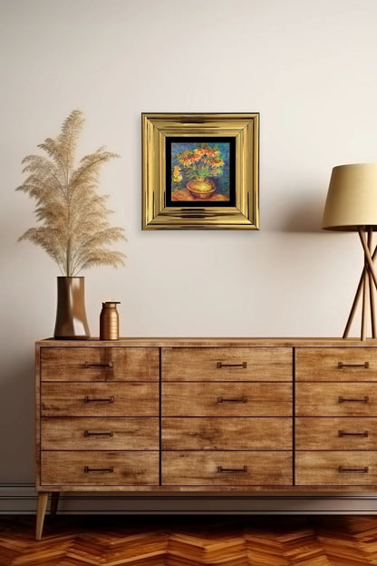 Van Gogh Çerçeveli Taş Tablo 20 cm