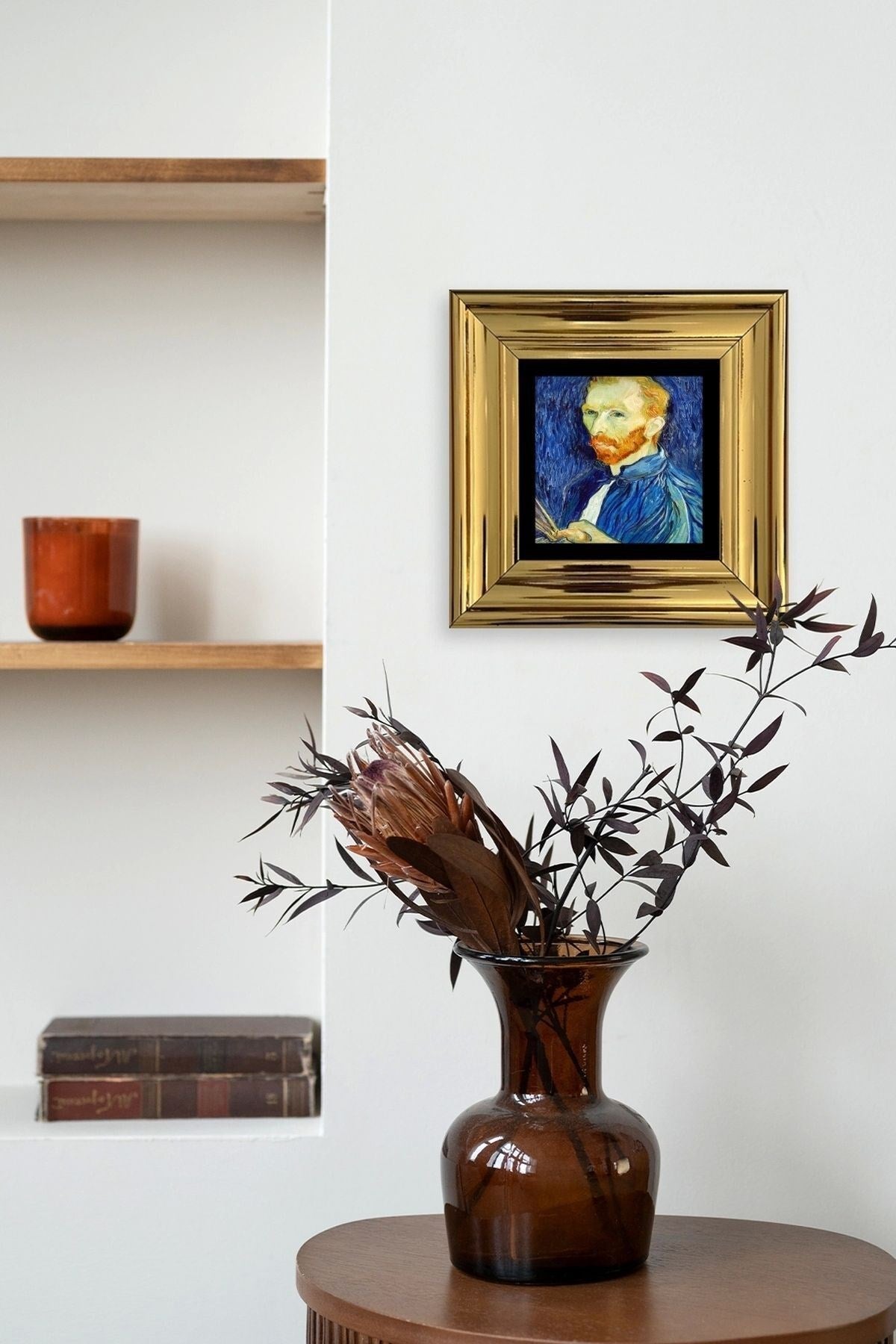 Van Gogh Çerçeveli Taş Tablo 20 cm