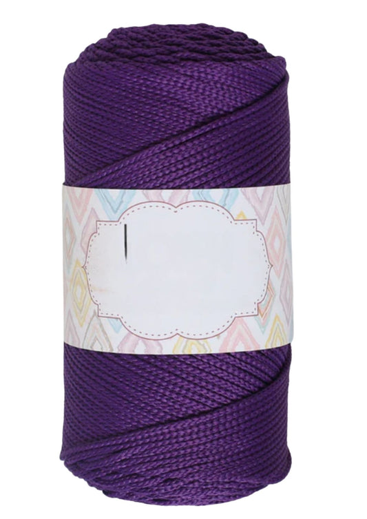Makrome İpi 3mm Polyester Koyu Mor