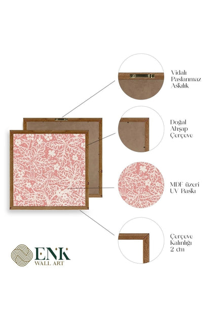 Modern Ahşap Çerçeveli Tablo 50 x 50