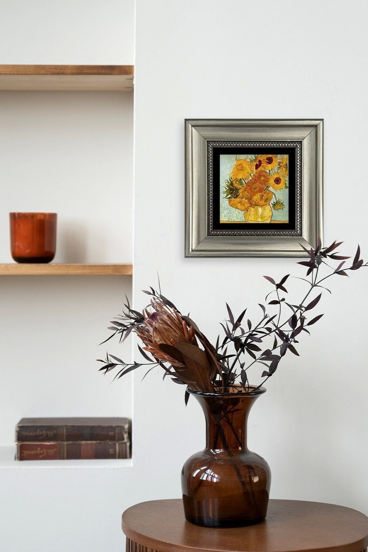 Van Gogh Çerçeveli Taş Tablo 20 cm