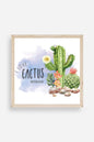 Kaktüs Ahşap Çerçeveli Tablo 50 x 50