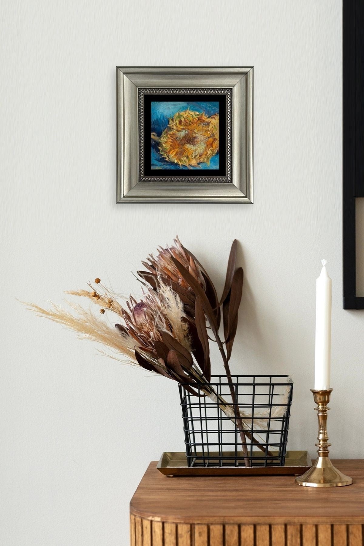 Van Gogh Çerçeveli Taş Tablo 20 cm