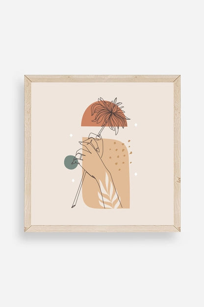 Modern Ahşap Çerçeveli Tablo 50 x 50