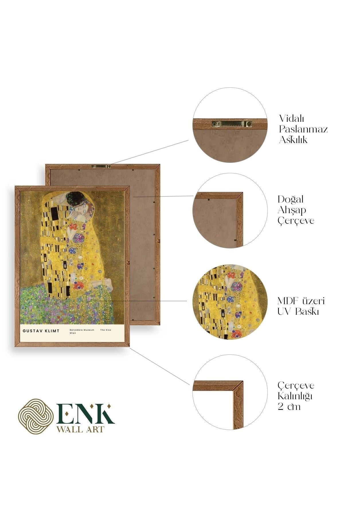 Gustav Klimt Ahşap Çerçeveli Tablo 30 x 42