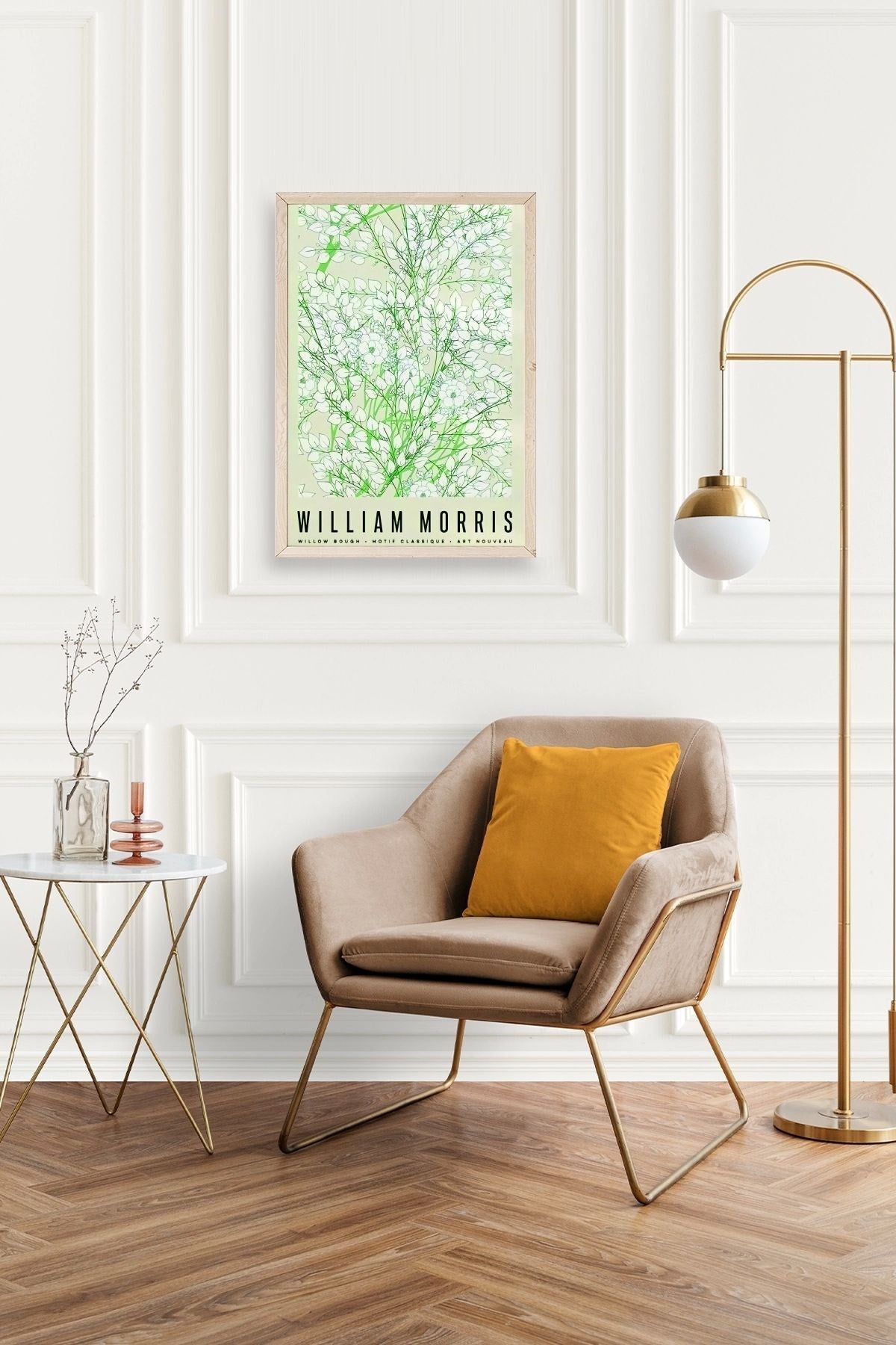 Çiçekler Ahşap Çerçeveli Tablo 17 x 23