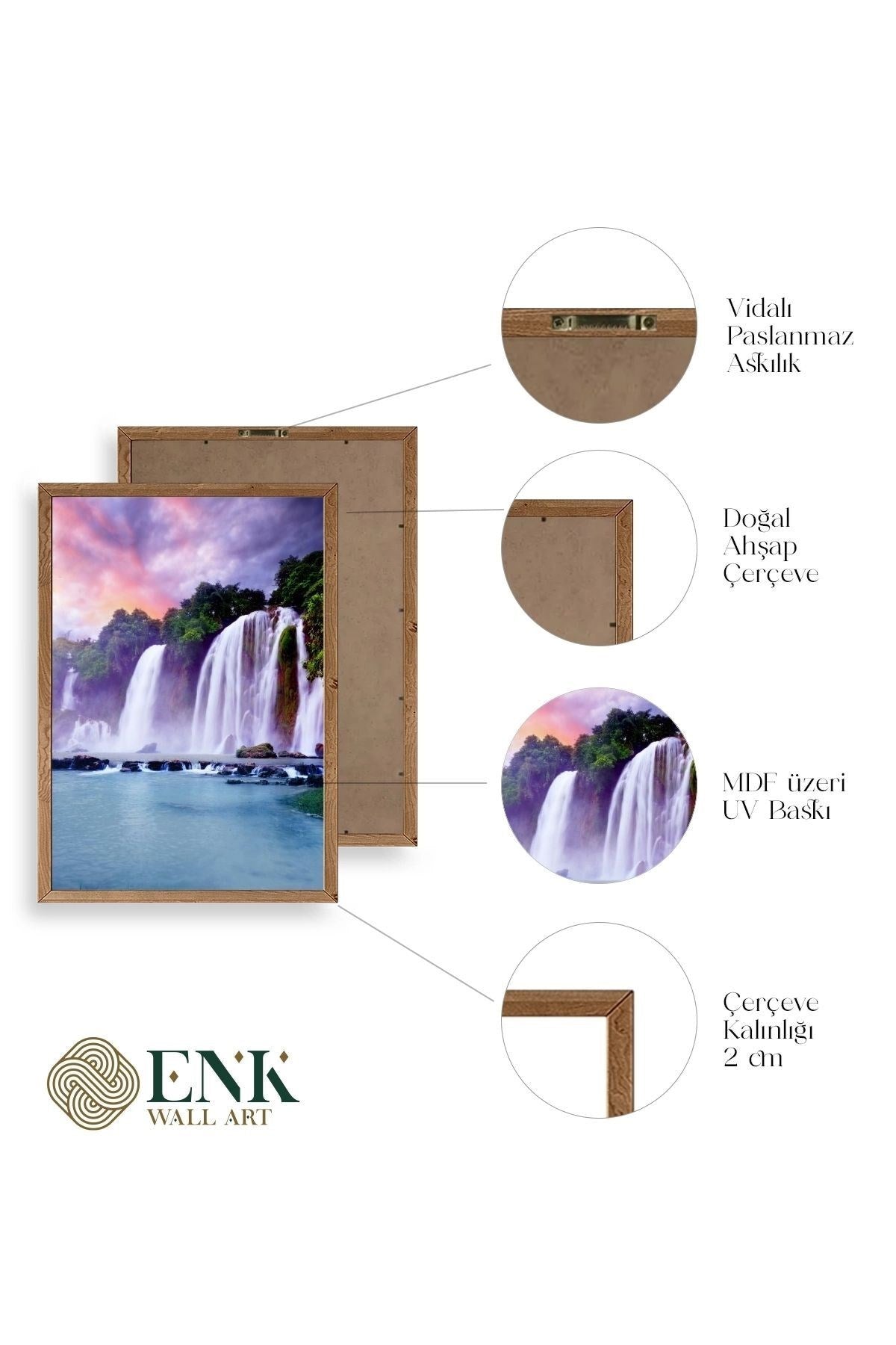 Manzara Doğa Ahşap Çerçeveli Tablo 50 x 70