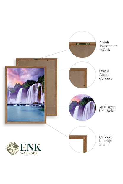 Manzara Doğa Ahşap Çerçeveli Tablo 50 x 70