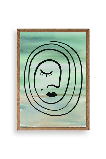 Soyut Ahşap Çerçeveli Tablo 23 x 30