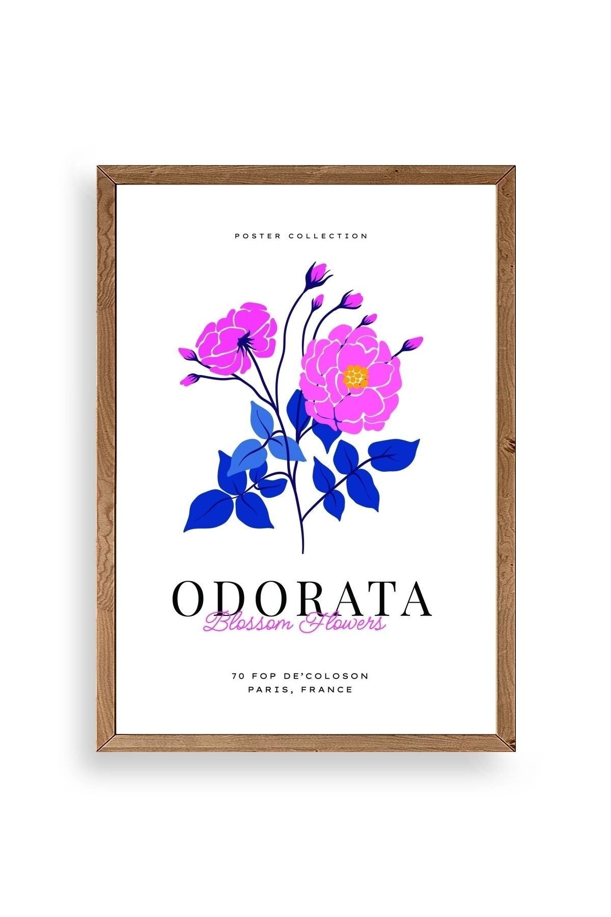 Çiçek Ahşap Çerçeveli Tablo 23 x 30