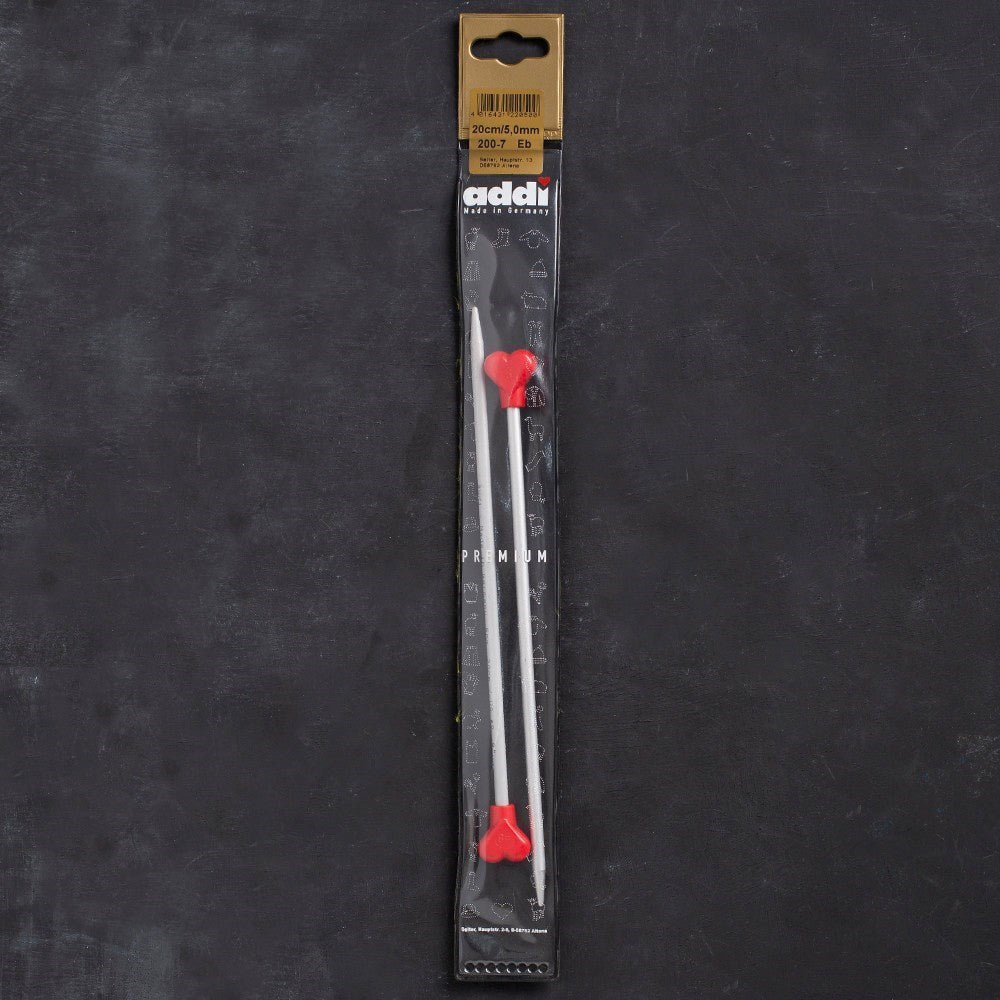 Addi Kalpli 5mm 20cm Klasik Alüminyum Örgü Şişi -