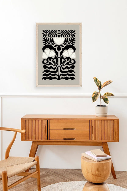 Çiçek Ahşap Çerçeveli Tablo 23 x 30