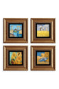 Van Gogh 4 lü Set Çerçeveli Taş Tablo 20 cm