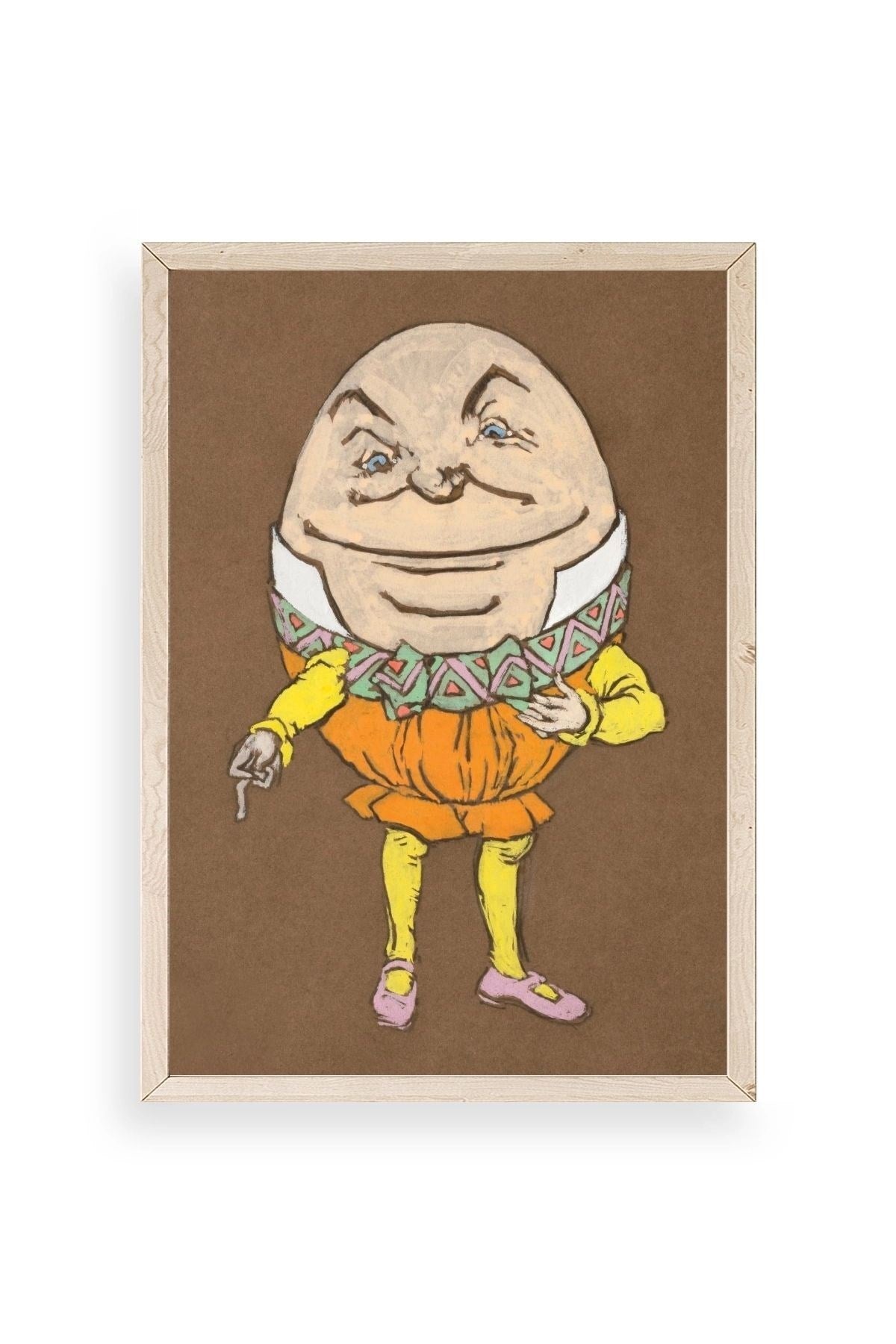 Yumurta Adam Ahşap Çerçeveli Tablo 30 x 42