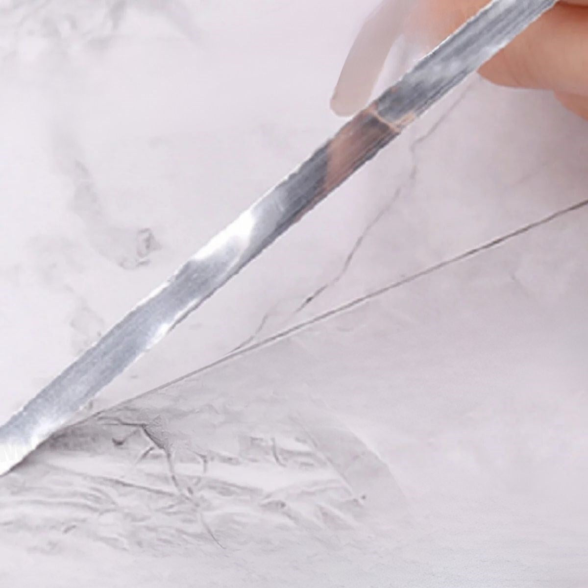 BUFFER® 0.5 cm Kalınlık Gümüş Renk Fayans Arası Dekoratif Şerit Bandı – 50 Metre Uzunluk, Banyo ve Derz Arası Suya Dayanıklı Estetik Dekorasyon Bandı