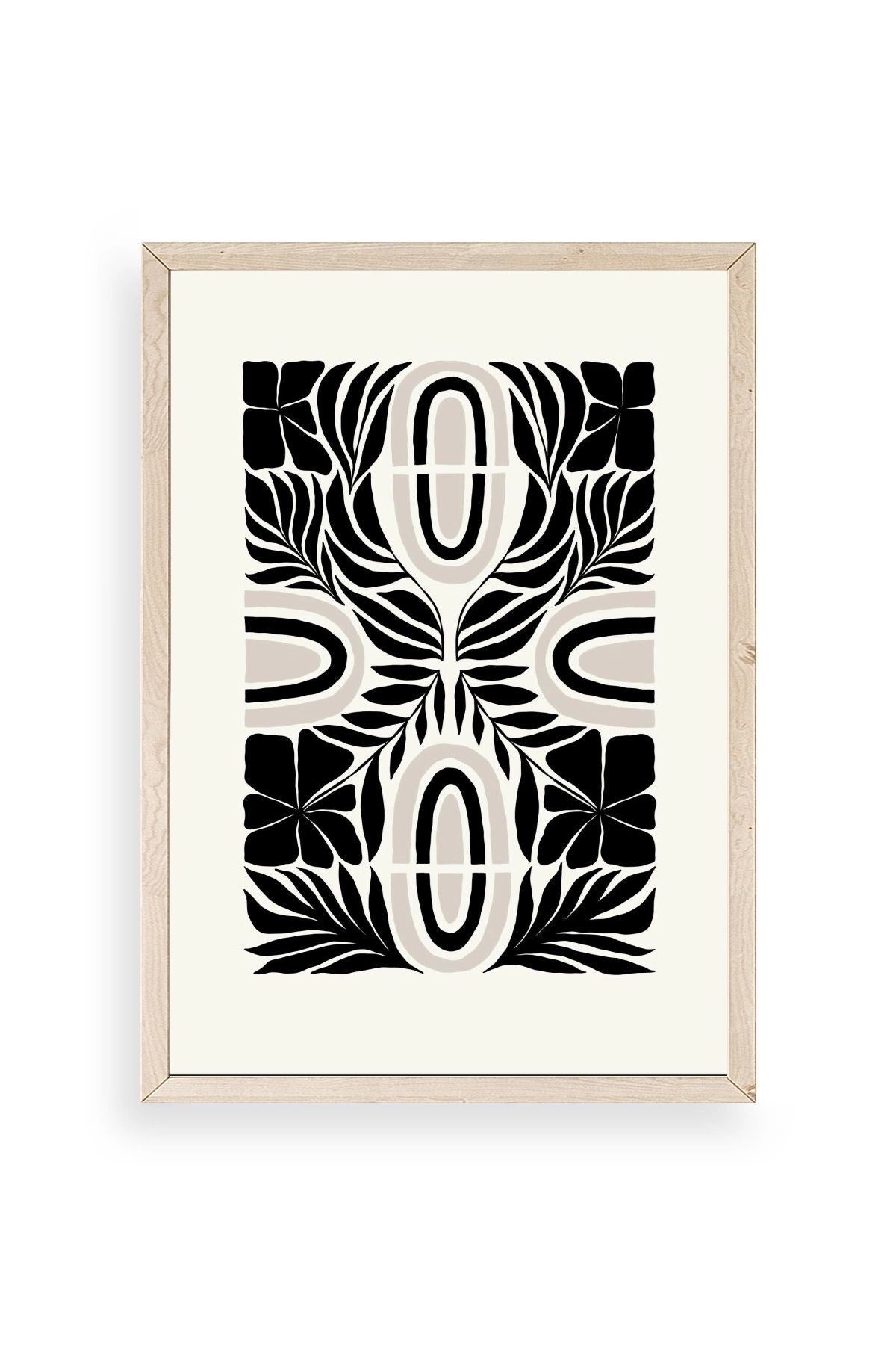 Soyut Ahşap Çerçeveli Tablo 50 x 70