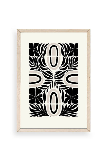 Soyut Ahşap Çerçeveli Tablo 50 x 70