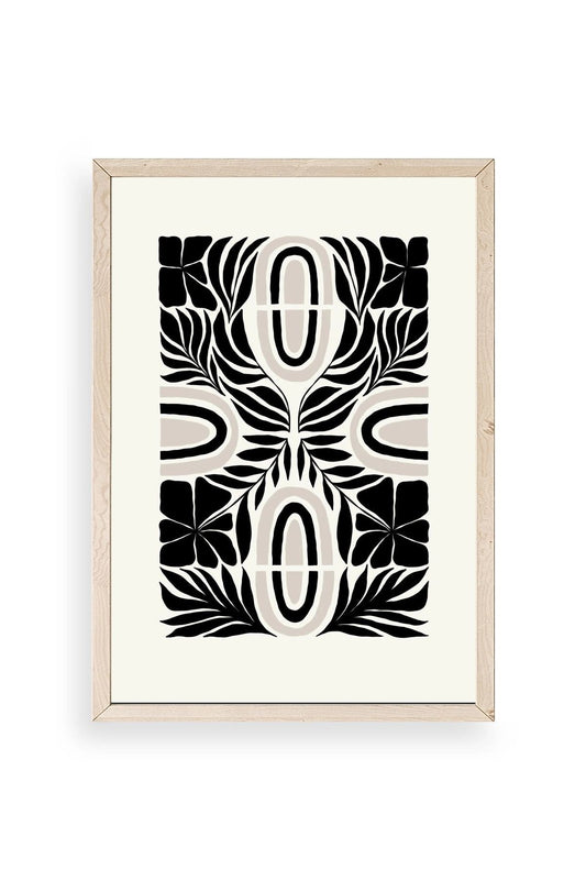 Soyut Ahşap Çerçeveli Tablo 50 x 70