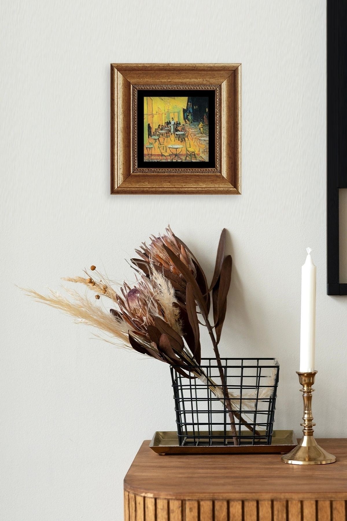 Kafe Çerçeveli Taş Tablo 20 cm