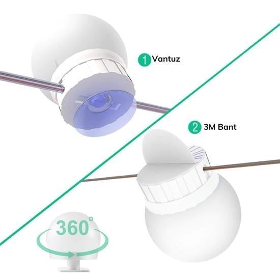 BUFFER® Nostalji Hollywood Tarzı 10lu Makyaj Masası Aynası Beyaz Led Işıklı Lamba USB