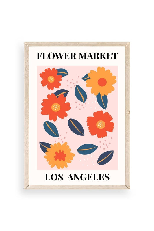 Çiçek Ahşap Çerçeveli Tablo 50 x 70