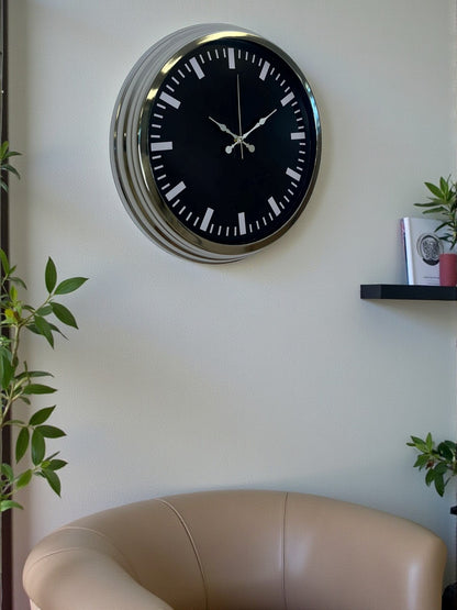 Zentime 40 Cm Krom Şık Duvar Saati