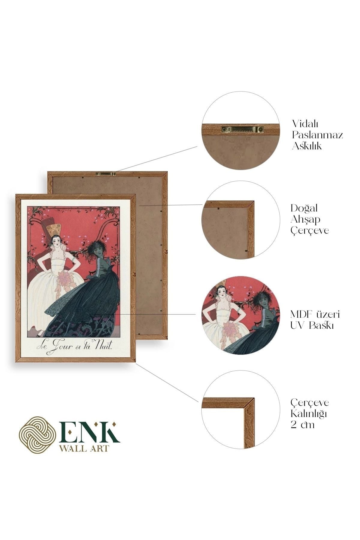 Paulette Duval Ahşap Çerçeveli Tablo 17 x 23