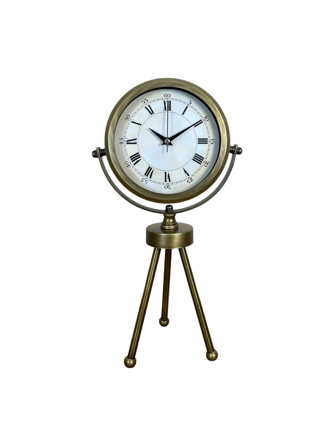 Zentime Eskitme Vintage Üç Ayaklı Masa Saati