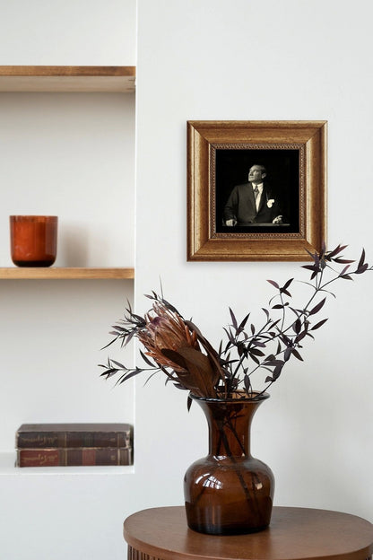 Atatürk Çerçeveli Taş Tablo 20 cm