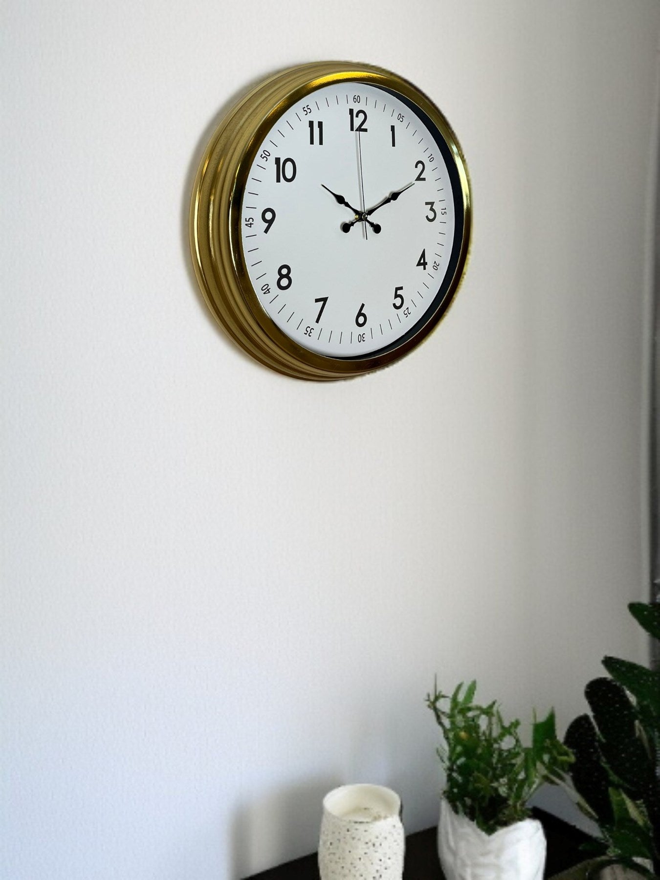 Zentime 40 Cm Gold Lüks Duvar Saati