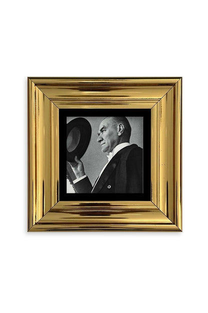 Atatürk Çerçeveli Taş Tablo 20 cm