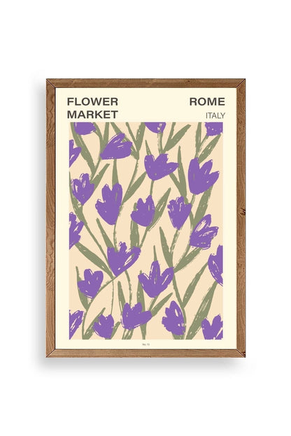 Çiçek Ahşap Çerçeveli Tablo 23 x 30