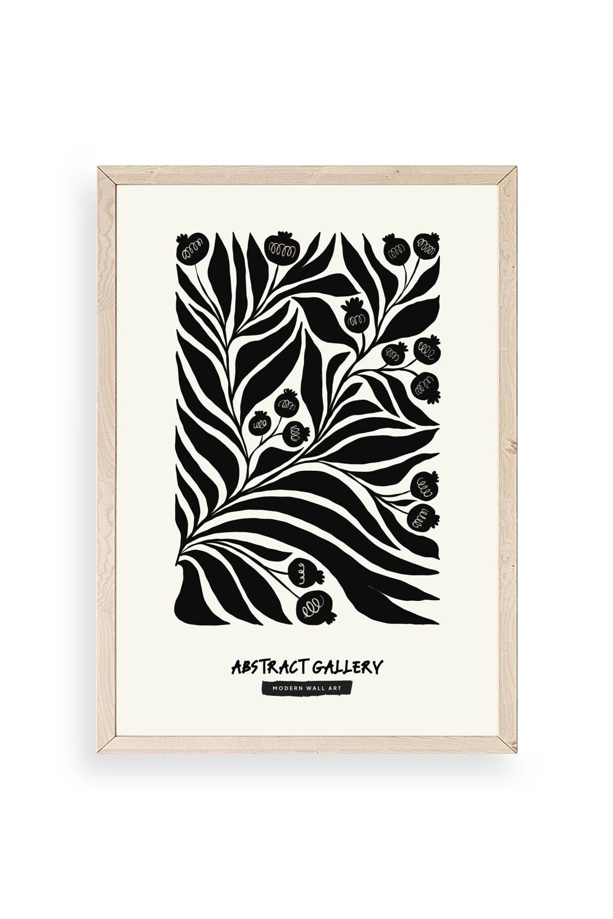 Soyut Ahşap Çerçeveli Tablo 23 x 30