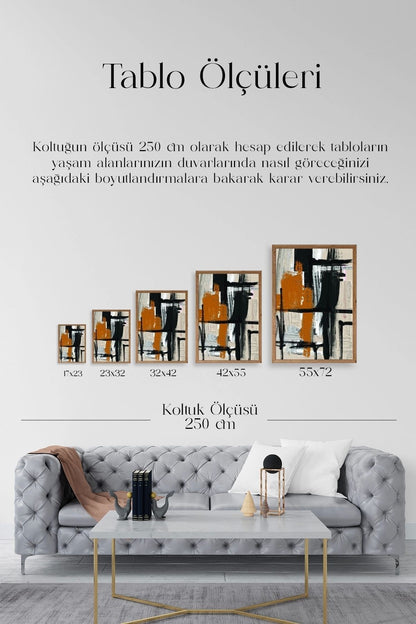 Modern Ahşap Çerçeveli Tablo 23 x 30
