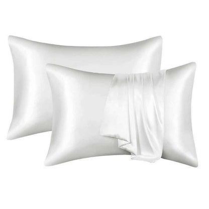 Antibakteriyel Terletmeyen İpek Saten Yastık Kılıfı 2'li 50x70 Beyaz