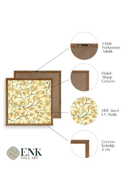 Dal Ahşap Çerçeveli Tablo 50 x 50