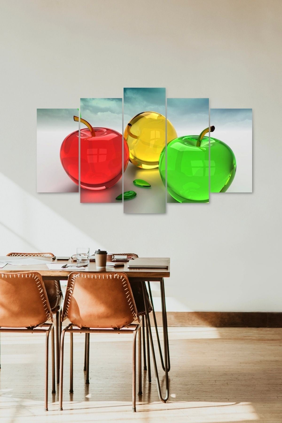 Elmalar 5 Parçalı Mdf Tablo 60 x 100