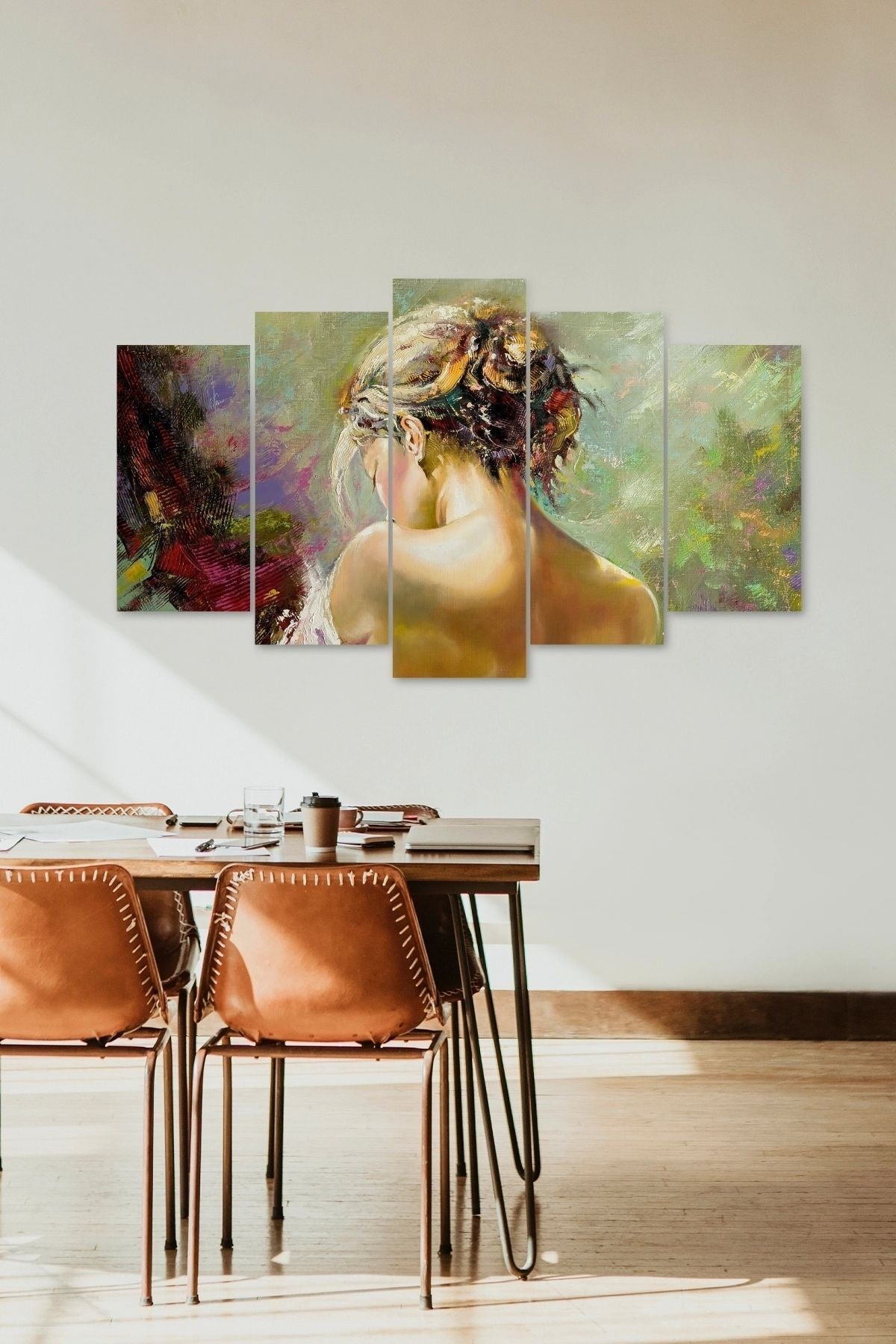 Kadın 5 Parçalı Mdf Tablo 60 x 100