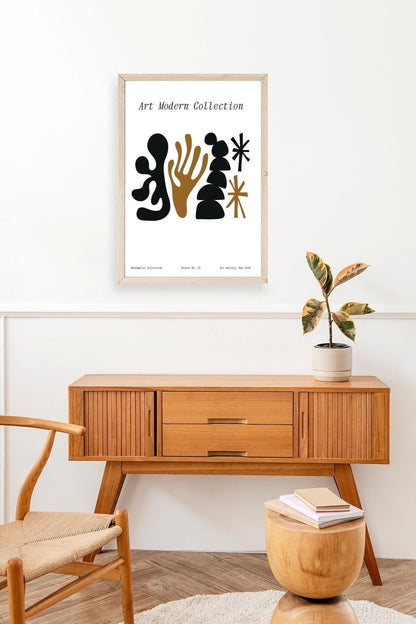 Soyut Ahşap Çerçeveli Tablo 30 x 42