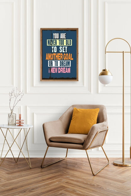 Motto Ahşap Çerçeveli Tablo 17 x 23