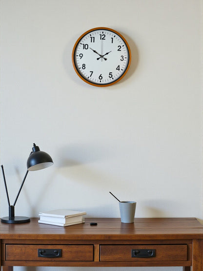 Zentime 36 Cm Turuncu Dekoratif Duvar Saati